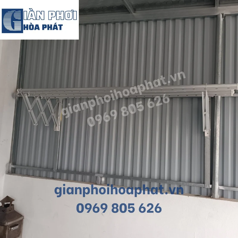 giàn phơi thông minh xếp ngang hoà phát HP- 04