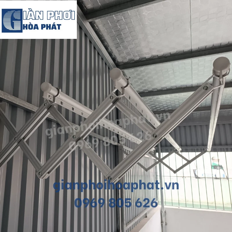 giàn phơi thông minh xếp ngang hoà phát HP- 04